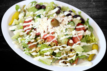 Greek salad in Long Beach California